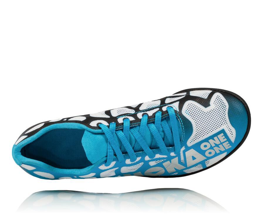 Spikes Atletismo Hoka One One Hombre Blancos/Azules - Rocket X - KRCV40586